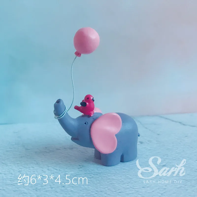 Bird ball elephant 2 Сердце шар слон Торт Топперы птицы украшения день детей День Святого Валентина вечерние принадлежности для выпечки милые подарки - Цвет: Bird ball elephant 2