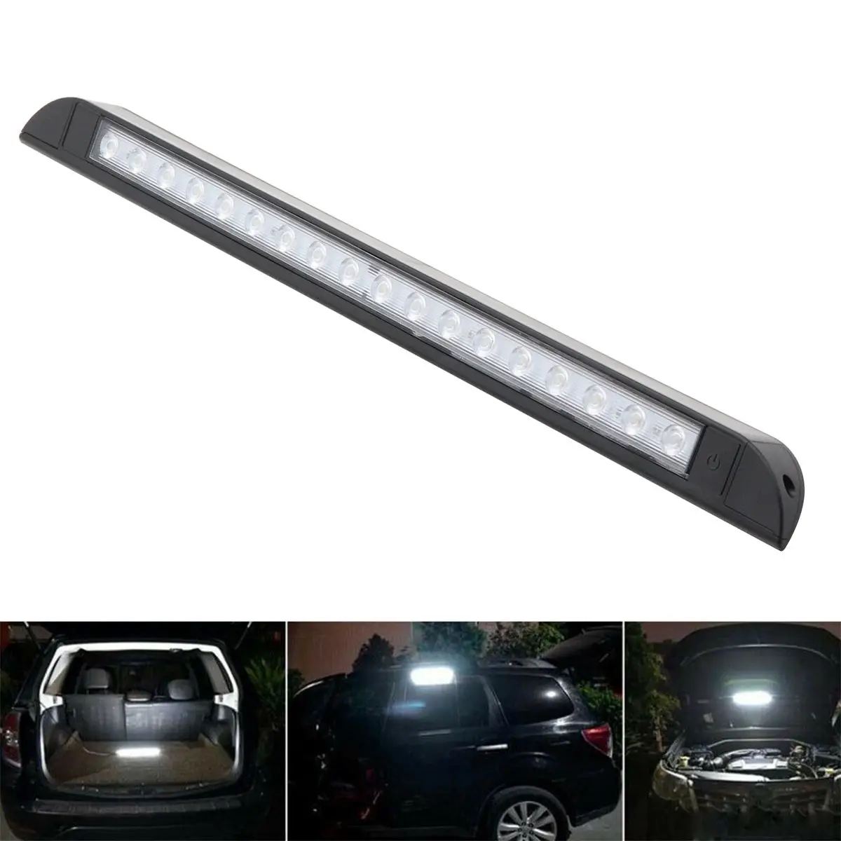 

18 LED RV Camping Awning Porch Light with Touch Switch 12V 9W Car Interior Light Strip Bar for Caravan Truck Boat Offroad SUV