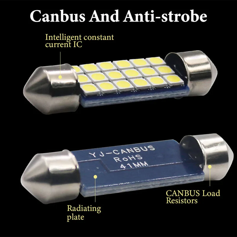 1 шт. T10 W5W светодиодный c5w светодиодный 31 мм 36 мм/39 мм/41 мм 18SMD 3030 чипы светодиодный гирлянда лампа автомобиля купольный светильник авто Интерьер лампа для чтения