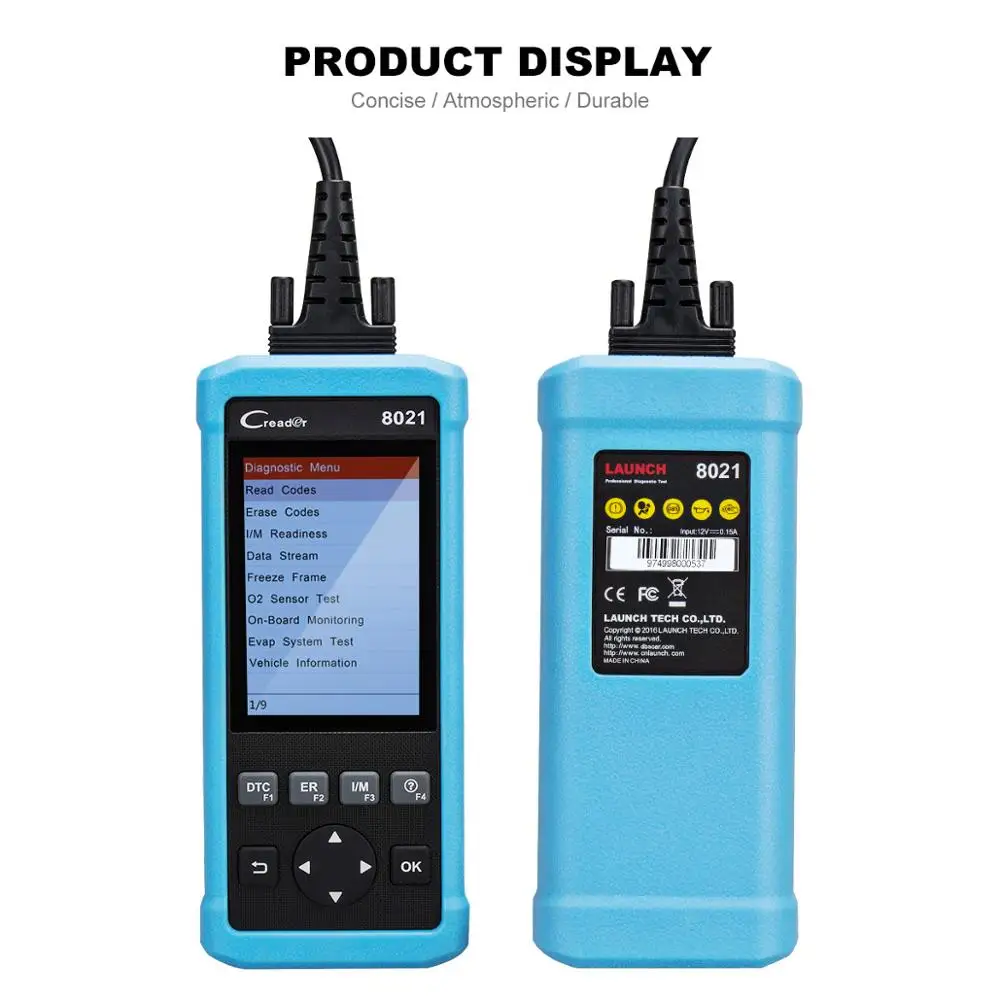 LAUNCH CR8021 OBD2/EOBD диагностический инструмент для сканирования ABS SRS диагностирует все