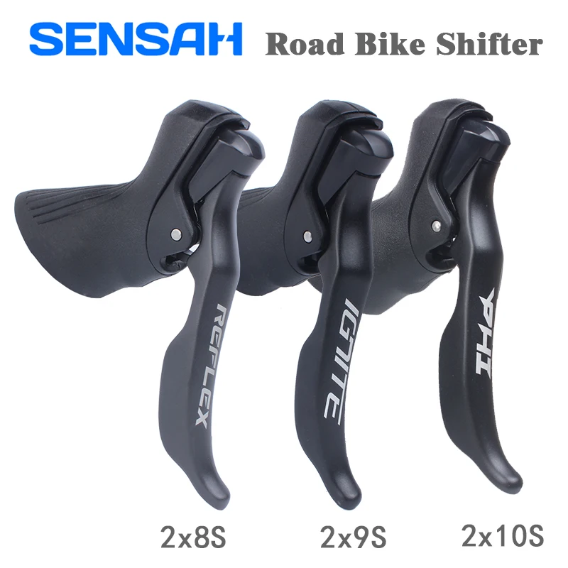 SENSAH Road Bike Shifters 2x8 2x9 2x10 Speed Brake Lever 16/18/20 S Bicycle Derailleur For Shimano Sora Tiagra Claris
