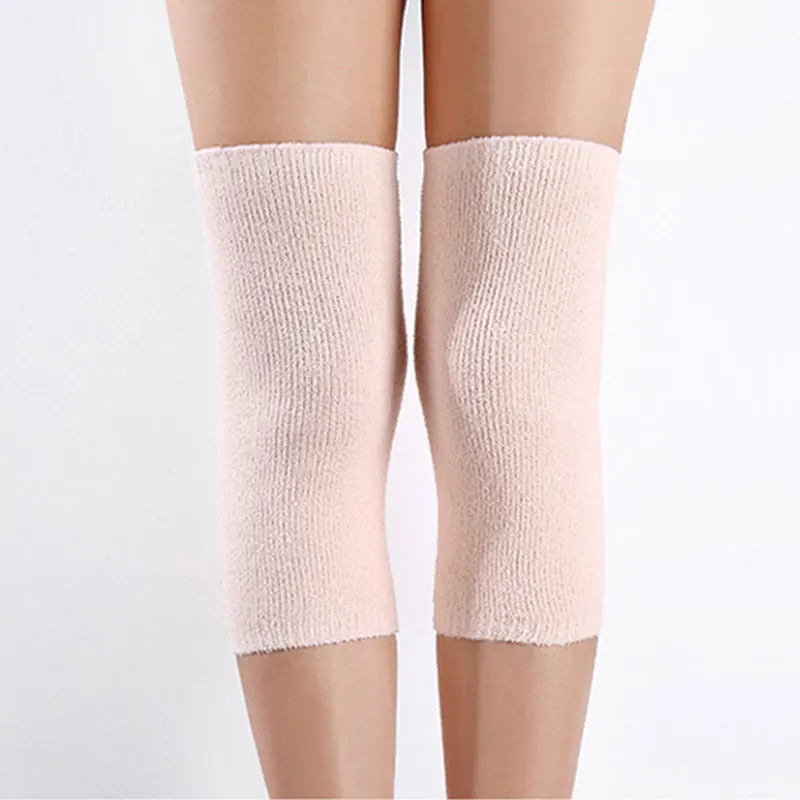 1 пара зимние мужские женские шерстяные теплые трикотажные наколенники