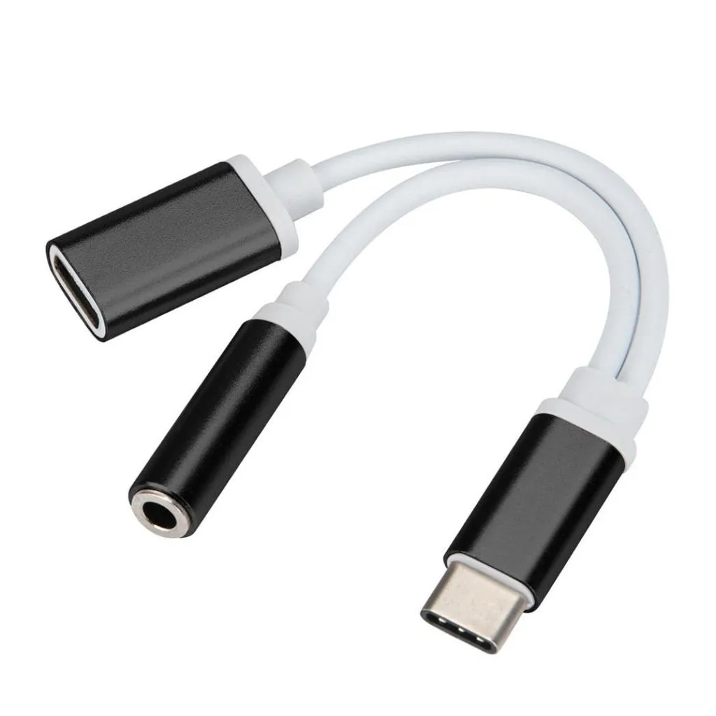 Ouhaobin 2в1 USB Type C до 3 5 мм разъем AUX аудио сплиттер конвертер адаптер для смартфонов с