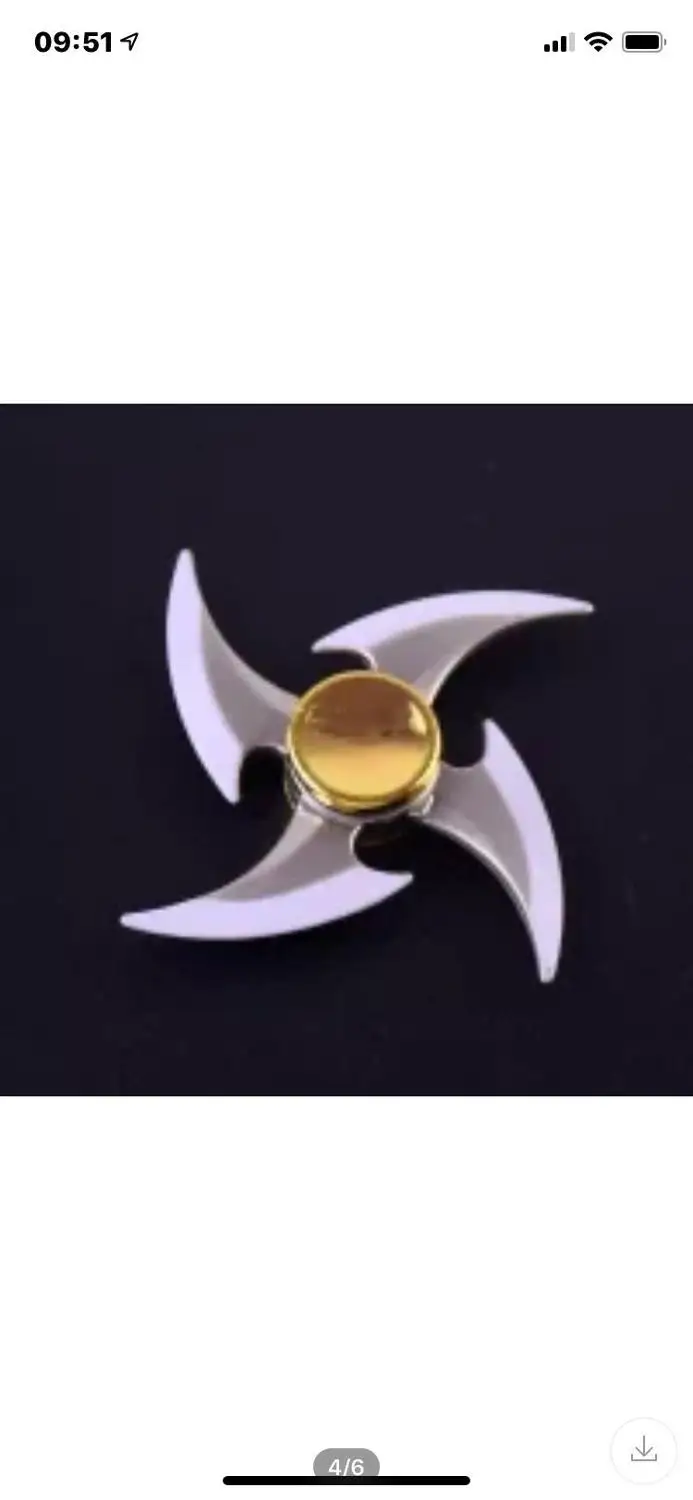 AA-10 Наруто fingertip Наруто ниндзя Спиннер EDC ручной Спиннер цинковый сплав оружие Металл Shuriken палец Спиннер для детей подарок - Цвет: AA-10