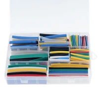 385pcsbox 9 sizes 7 colors pe heat shrink tube 21 heat shrink tubing set sleeve wrap polyolefin tubes shrink wrapped sets