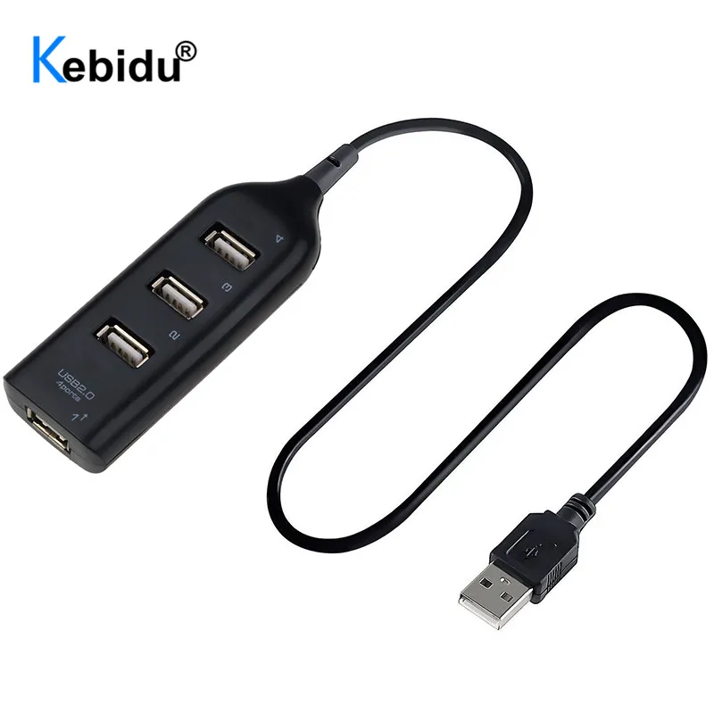 Разветвитель Kebidu с 4 мини портами USB 2 0 для ПК компьютера жестких дисков Windows