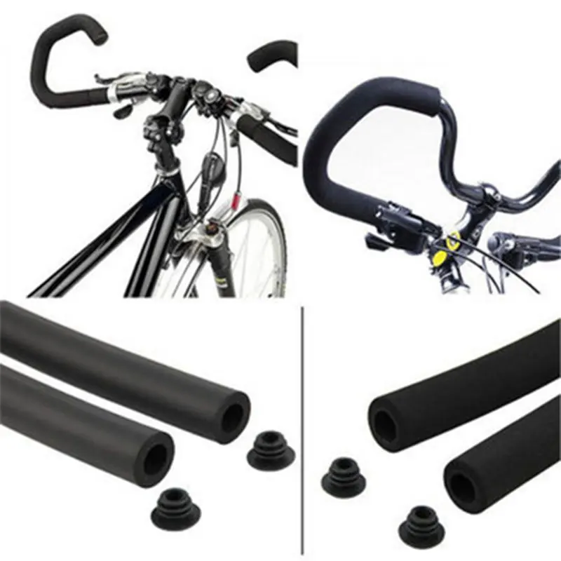2pcs Smooth Soft Tube Sponge Foam Handlebar Cover for Bicycle Cycle MTB Road Bike Mini-bikes Bicycles and Mower Handle Bars