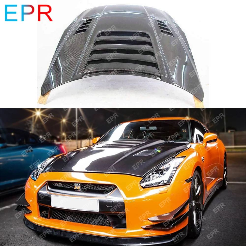 

For Nissan GTR R35 Revosport Style Carbon Fiber Hood (with water tray) Body Kit Tuning Part For R35 GTR Hood Racing Trim