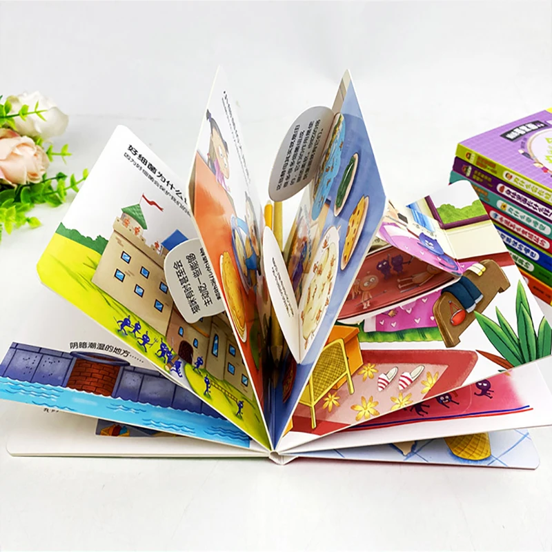 8 шт./компл. детская 3D с трехмерной аппликацией в виде Чехол-книжка От 0 до 6 лет
