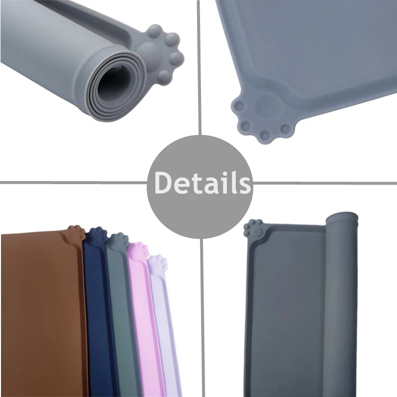 Водонепроницаемый силиконовый коврик для питомцев подстилка корма собак и кошек