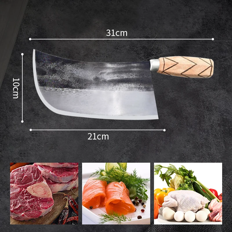 Нож кухонный кованый ручной работы китайский нож шеф повара Кливер для нарезки