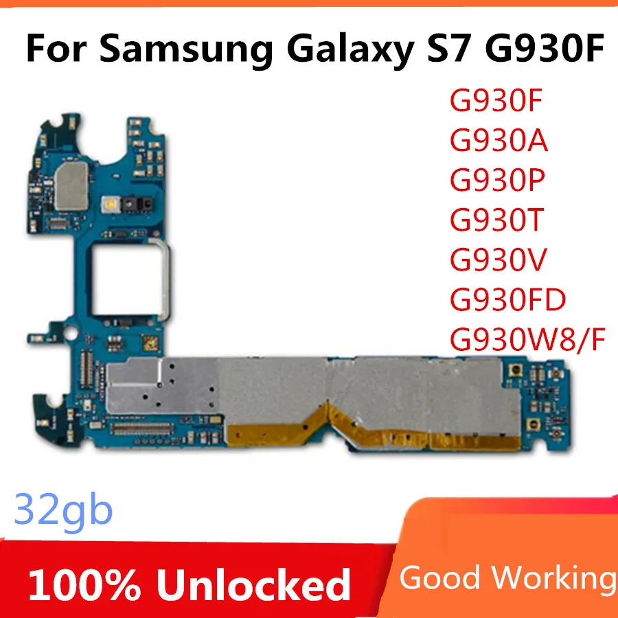 Разблокированная материнская плата для samsung Galaxy S7 G930F G930A G930P G930T G930V G930FD 32 Гб материнская плата Хорошая рабочая материнская плата WI-Fi чипы