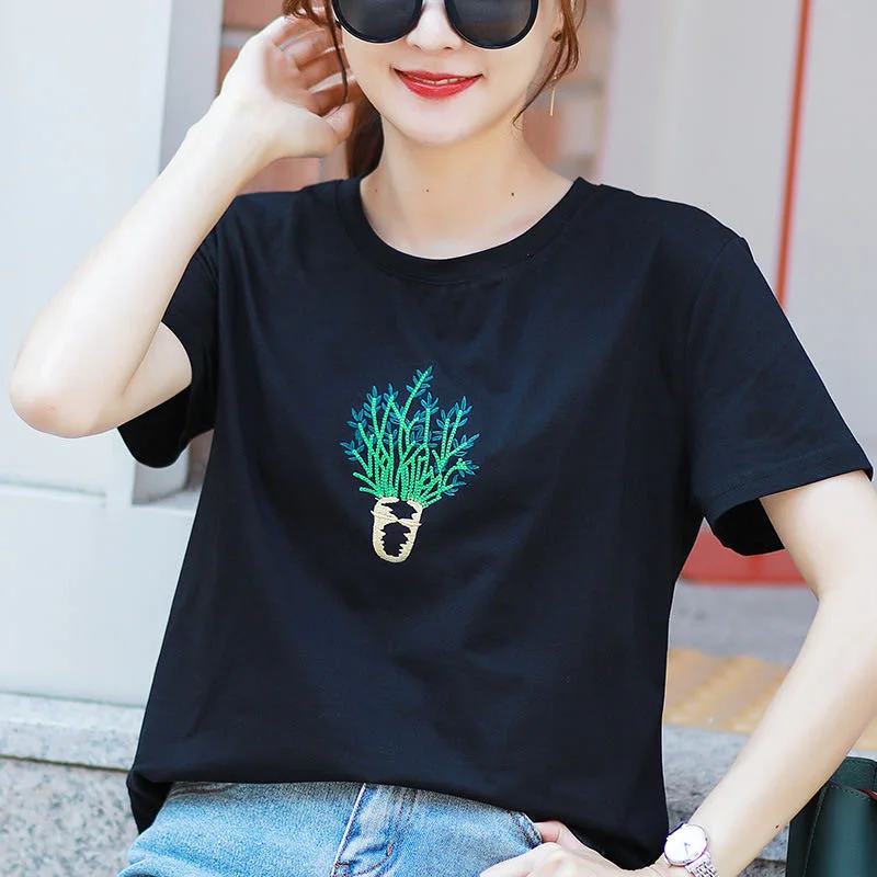 

Classic quality casual breathable soft summer women's Short Sleeve T-Shirt