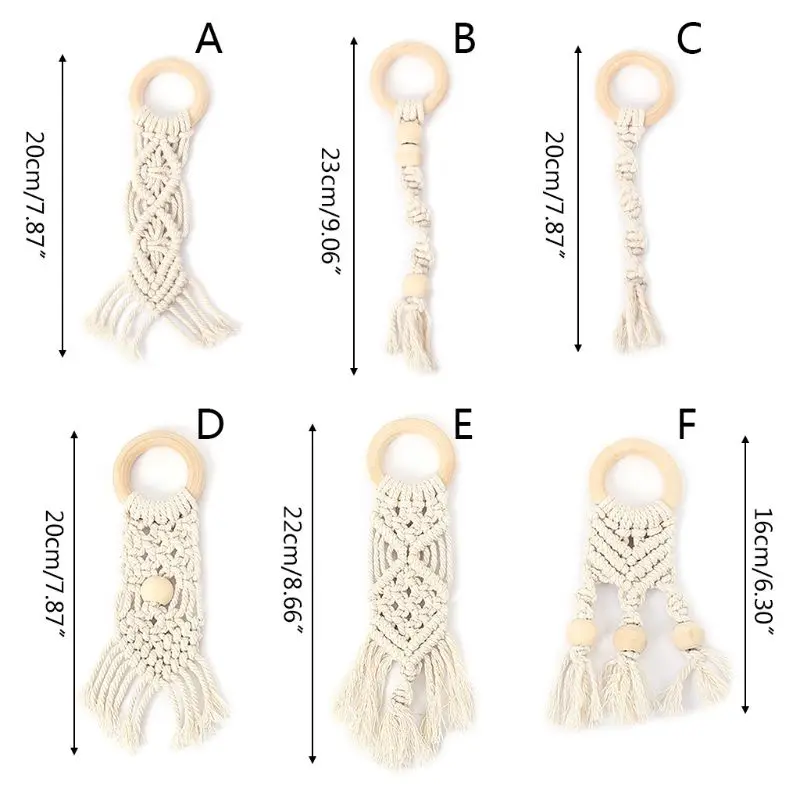 Детское кольцо для прорезывания зубов в стиле бохо деревянный прорезыватель