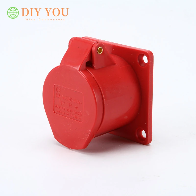 32A 4 Pin 3P + E IP44 380 415V мужской и женский Электрический разъем питания