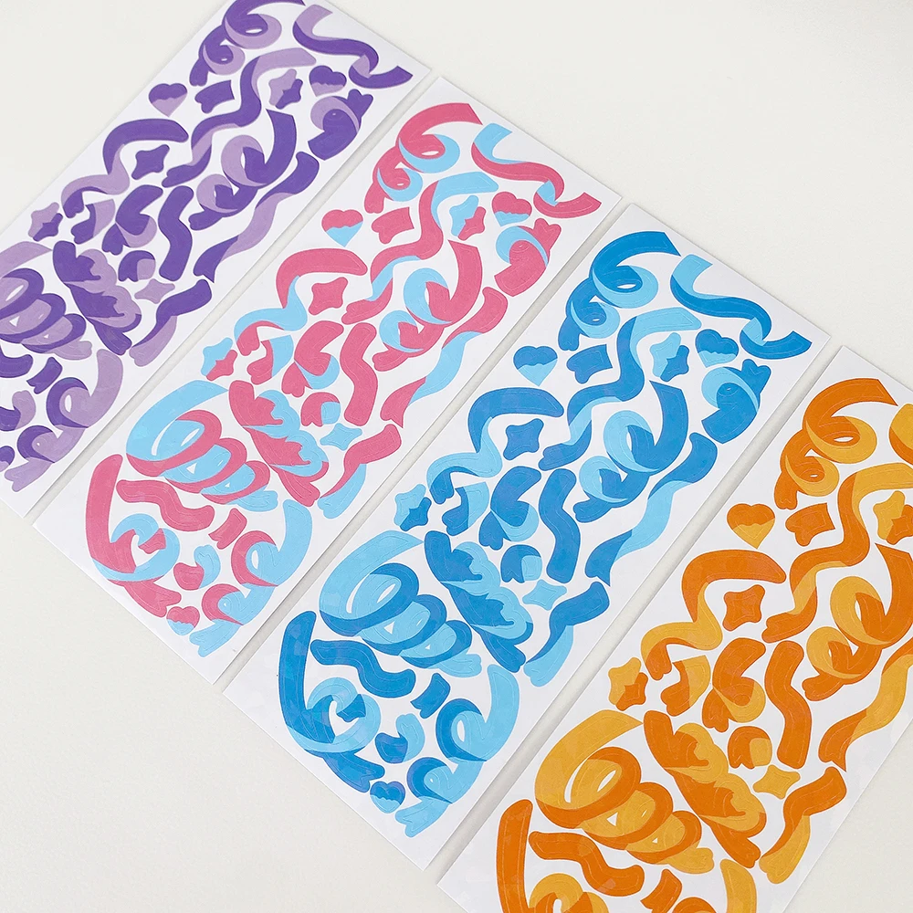 Эстетическая лента наклейка с блестками в Корейском стиле Ins Kpop Toploader Card декор для