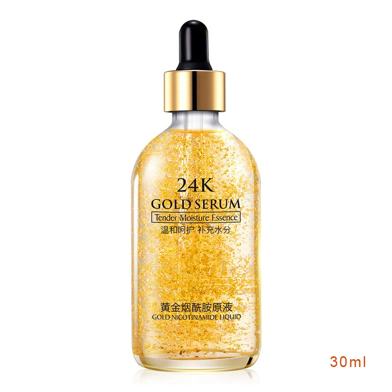 24K золотой напряженный увлажняющий экстракт чистая сыворотка с гиалуроновой кислотой эссенция против морщин жидкий увлажняющий, антивозрастной уход за кожей