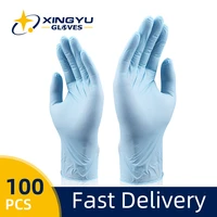 nitrile gloves 100pcspack xingyu blue food grade waterproof allergy free disposable work safety gloves nitrile gloves