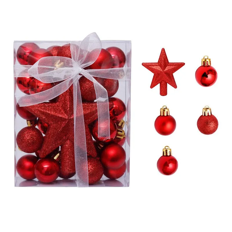 

30PCS/Set 3-11cm Christmas Balls Christmas Tree Ornaments Balls XMAS Home Decorations Hanging Tree Pendants New Year 2021 Gift