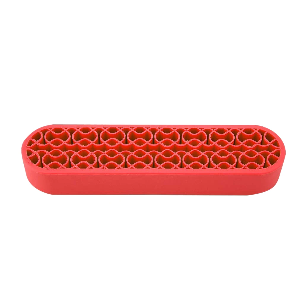Red Силиконовый держатель для кисточек для макияжа, подставка для кисточек для макияжа, мягкий силиконовый держатель для ручек для ногтей, подставка для кисточек для макияжа, чехол для хранения Ma - Цвет: Red
