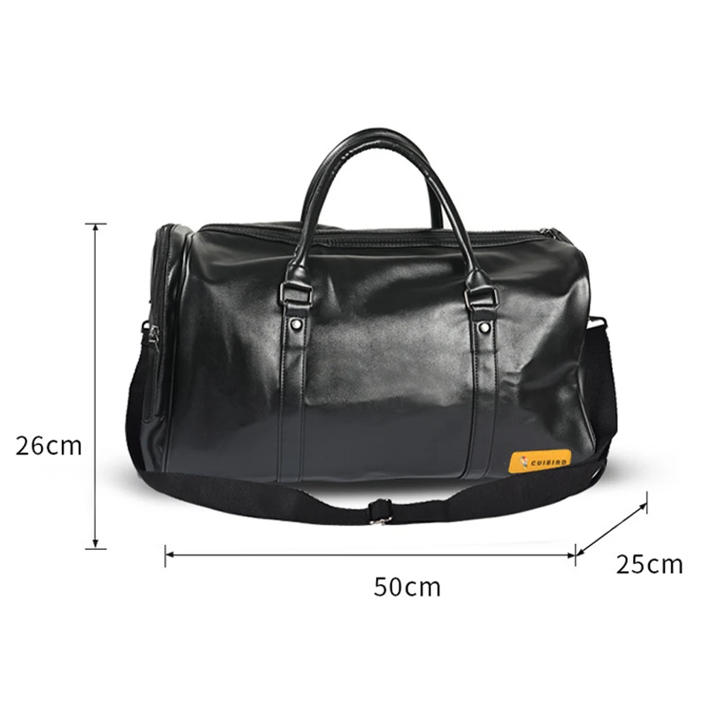 Dry Wet Gym Travel Bag PU Outdoor Travel Bag Fitness Crossbody Shoulder Bags Large Capacity Leather Luaggage Bag Gym Tote  X333D