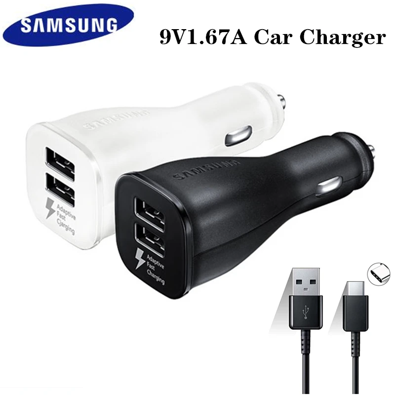 Автомобильное зарядное устройство Samsung 30 Вт двойной USB адаптер для быстрой