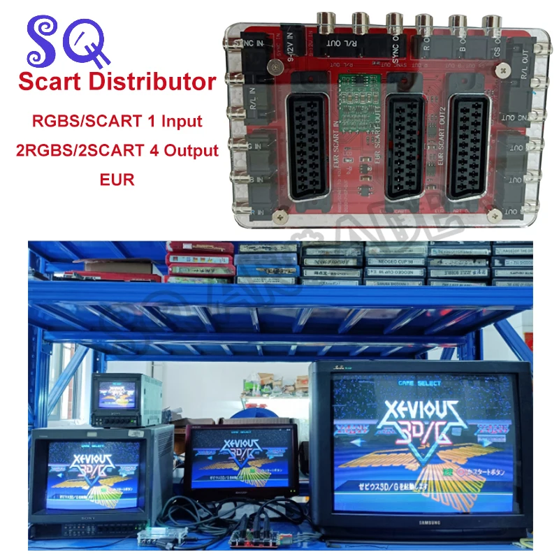 Адаптер распределителя композитного аудиопреобразователя RCA SVHS AV TV RGBS/SCART 1 вход