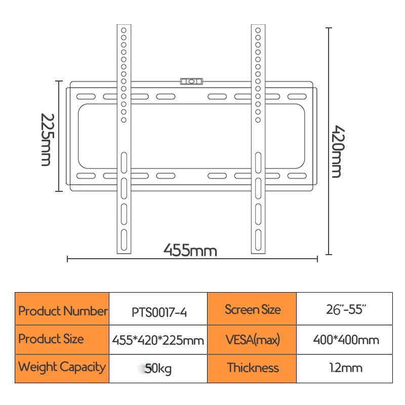 Универсальный 26 &quot-55&quot Панель ЖК-дисплей ТВ настенный кронштейн СВЕТОДИОДНЫЙ