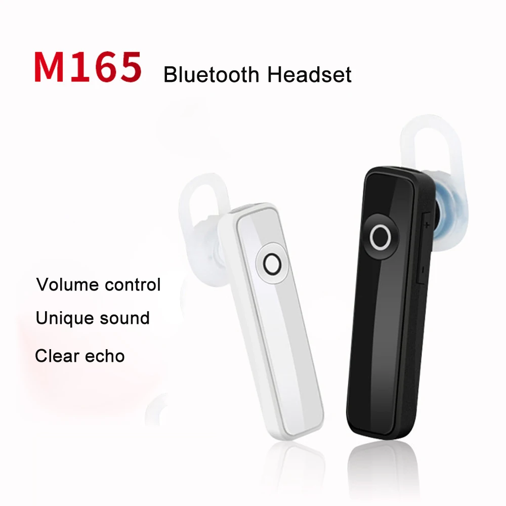 

M165 Bluetooth 4.1 Headset Ultralight Wireless Earphone Hands-free Earloop Earbuds Sports Calls Music Earpieces For Smartphone