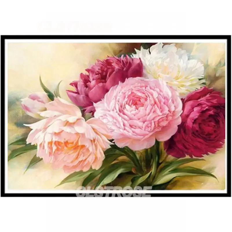 

Diy Diamond Painting Plant Lush Peony Sticker Rusty Diamond Home Decoration Wall Square Diamond Round Diamond Can Be Customized