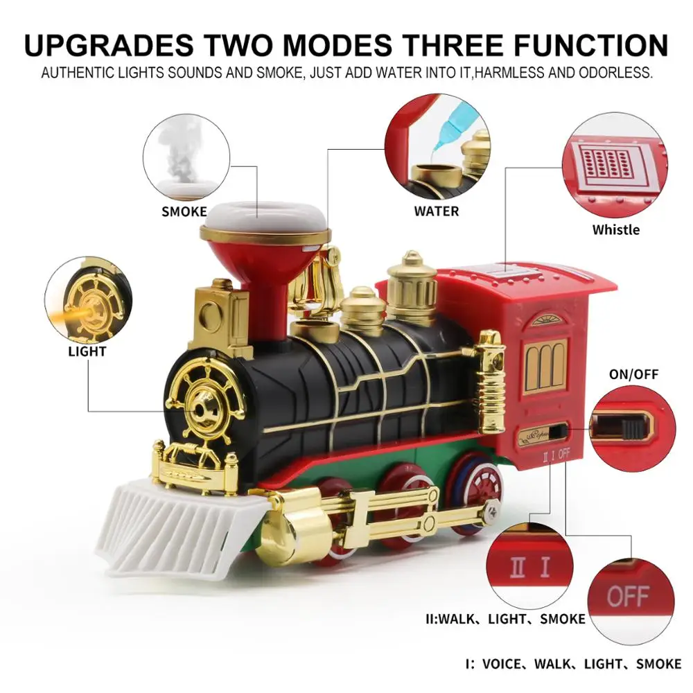 Электрический игрушечный поезд набор автомобиля железной дороги и отслеживает