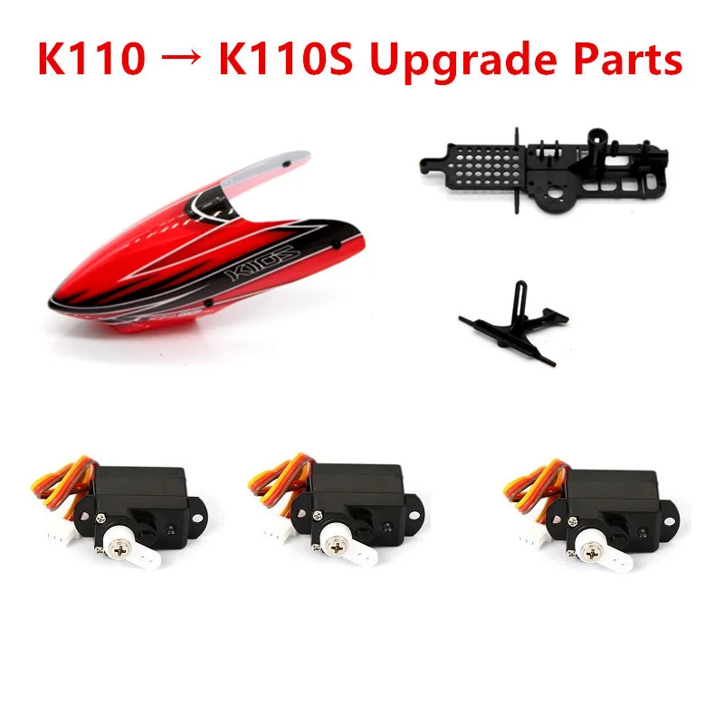 Transform XK K110 to K110S RC Helicopter Spare Parts Upgrade Accessories Canopy Servo Frame