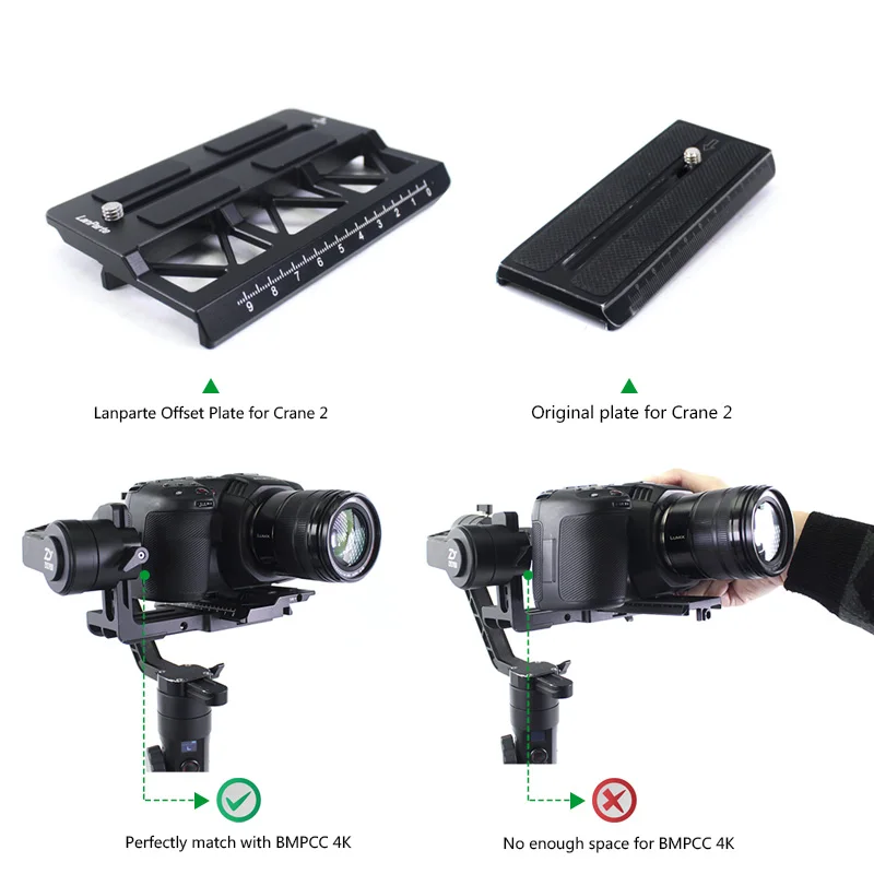 Deslocada para Zhiyun Acessórios para Blackmagic Câmera e Dslr Lanparte Guindaste Placa Cardan Bmpcc 6k 4k Peças 23
