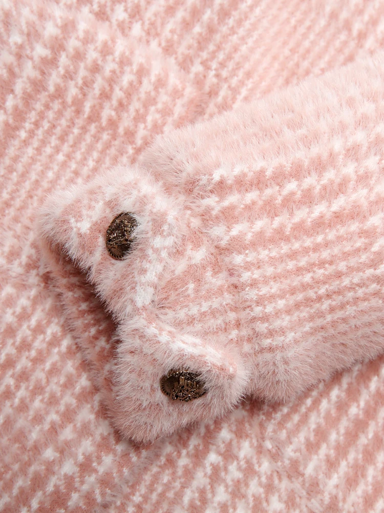 Girl's mink fur coat autumn and winter little devil 2019 new Korean style foreign children's medium long thickened girl | Детская