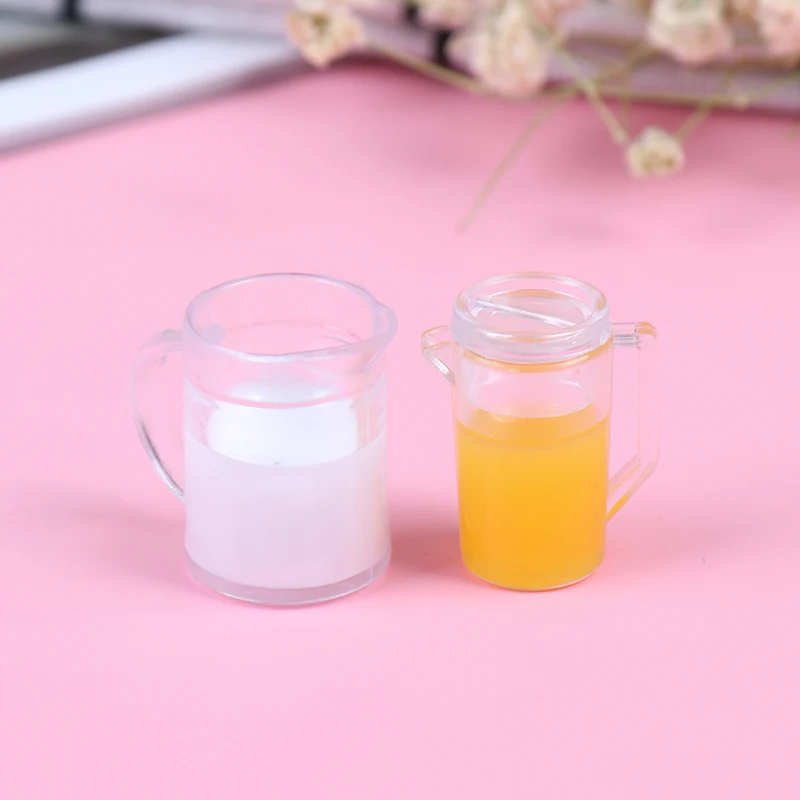 Миниатюрные аксессуары для кукольного домика 2 шт./компл. 1/12 мини кувшин сока