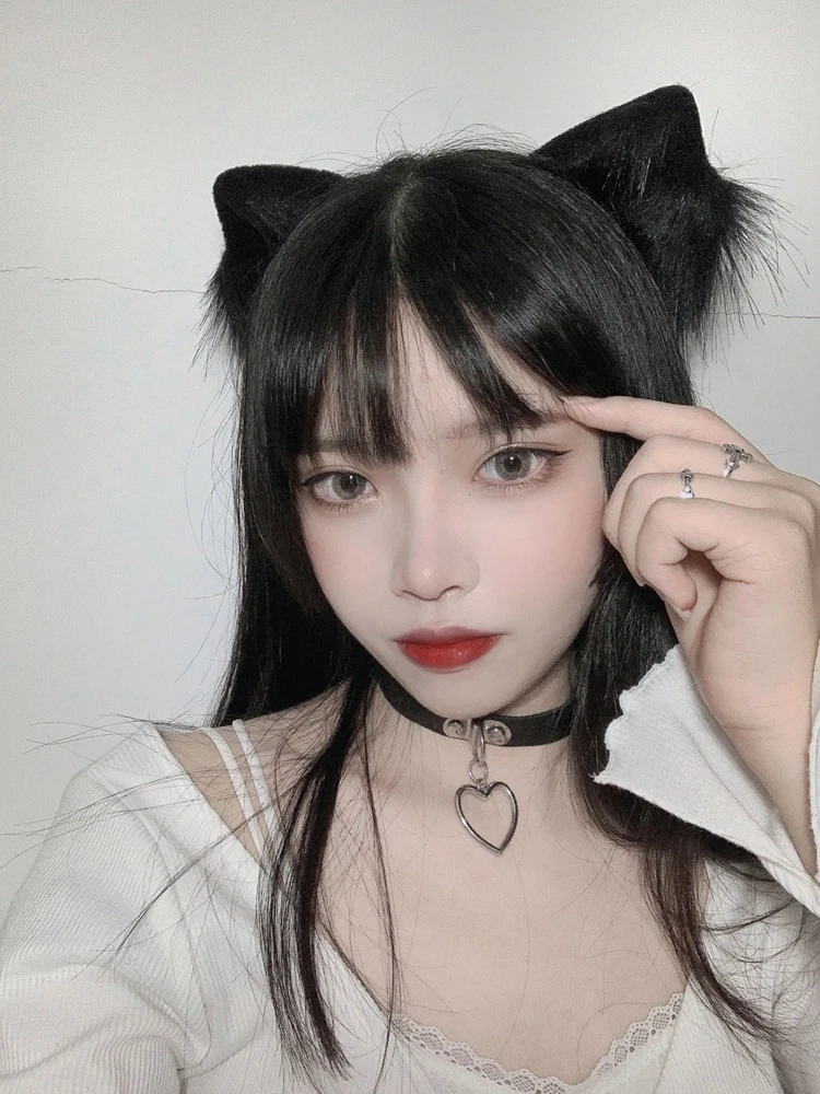 

Hair Plush Gothic Danganronpa Fashion Headband Puppy Girl Clips Anime Bunny Cat Ears Lolita Kawaii Accessories Cosplay