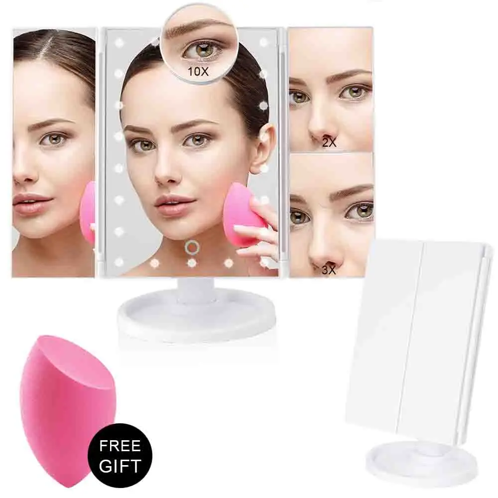 Сенсорный экран 22 светодиодный свет туалетный столик макияж зеркало с