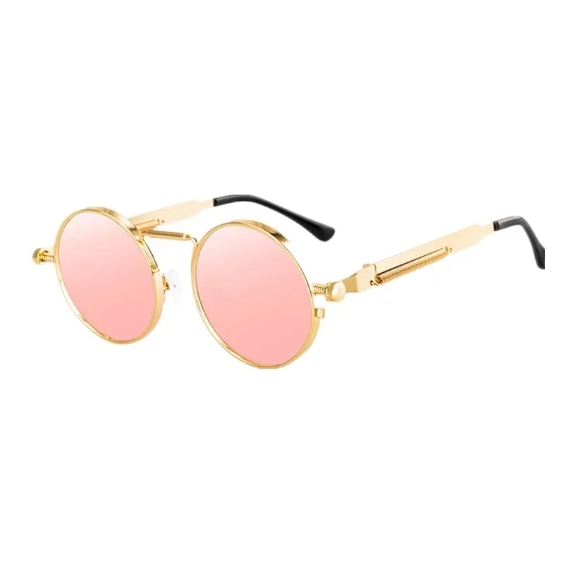 

2020 Classic New Punk Sunglasses Women Anti-reflective Mirror Round Metal Sun Glasses Vintage Men New Spring Glasses Uv400