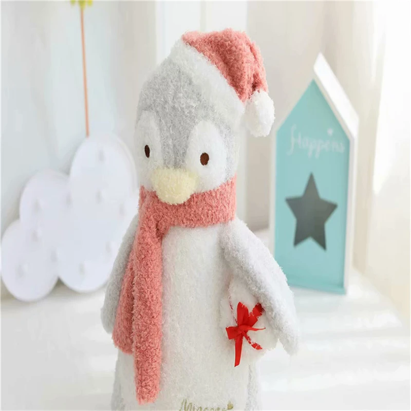 

1pcs dropshipping christmas Penguin Plush Toys Penguin Wearing a scarf doll Soft Animal Stuffed Dolls for Children Birthday Gift