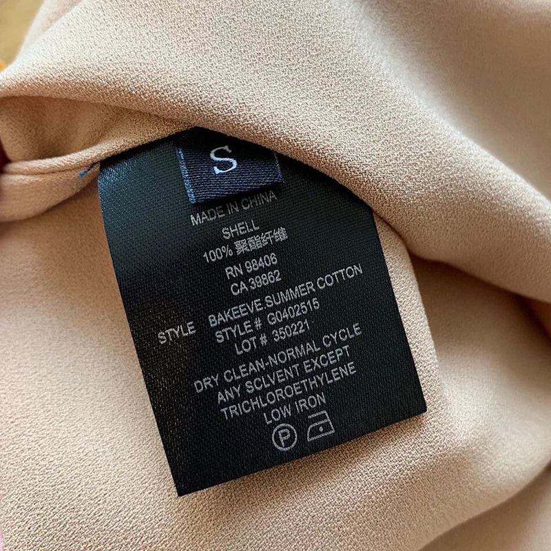 

Ribbon Decor Collar Women's OL Blouse Rhinestone Buttons Lady Office Wear Business Zipper Shirt Female Blouses And Top