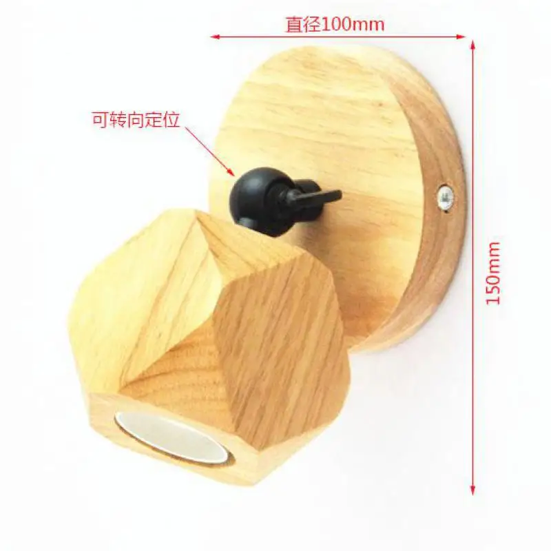 Wood Bedroom Modern Loft Wall Lights For Home Minimalist Bedside Lamp Indoor Lighting Industrial Style E27 | Лампы и освещение