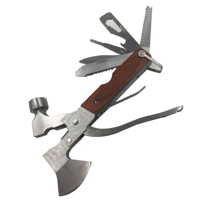 Многофункциональная наружная головка мотыги с топором спасательный молоток 16 в 1