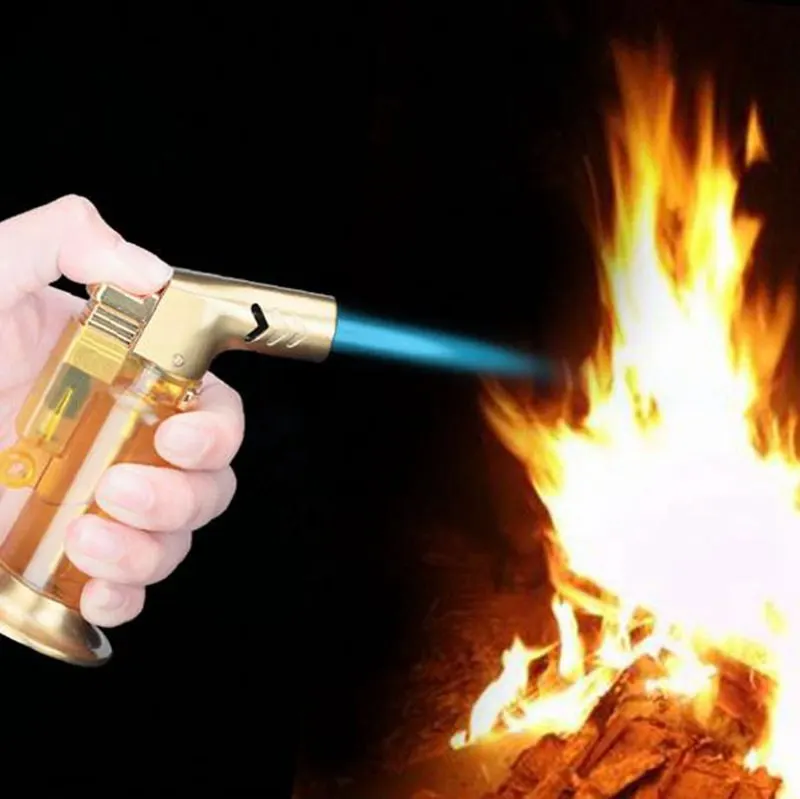 Ветрозащитная газовая зажигалка прикуриватель с распылителем на локтях для