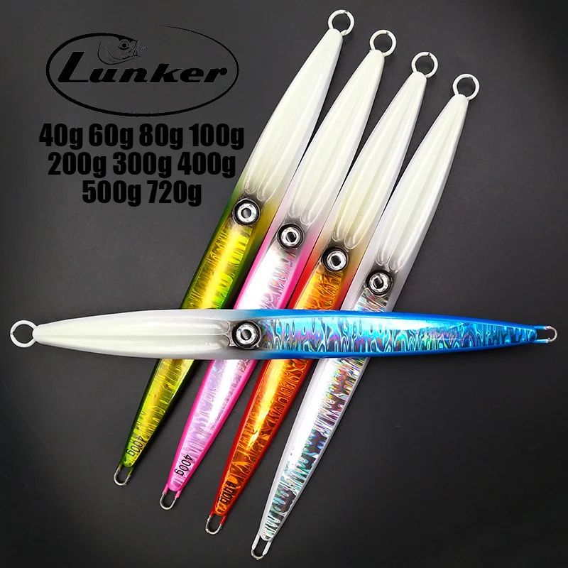 Lunker быстроскоростной вертикальный металлический джиг 40 г 60 80 100 200 300 400 500 720