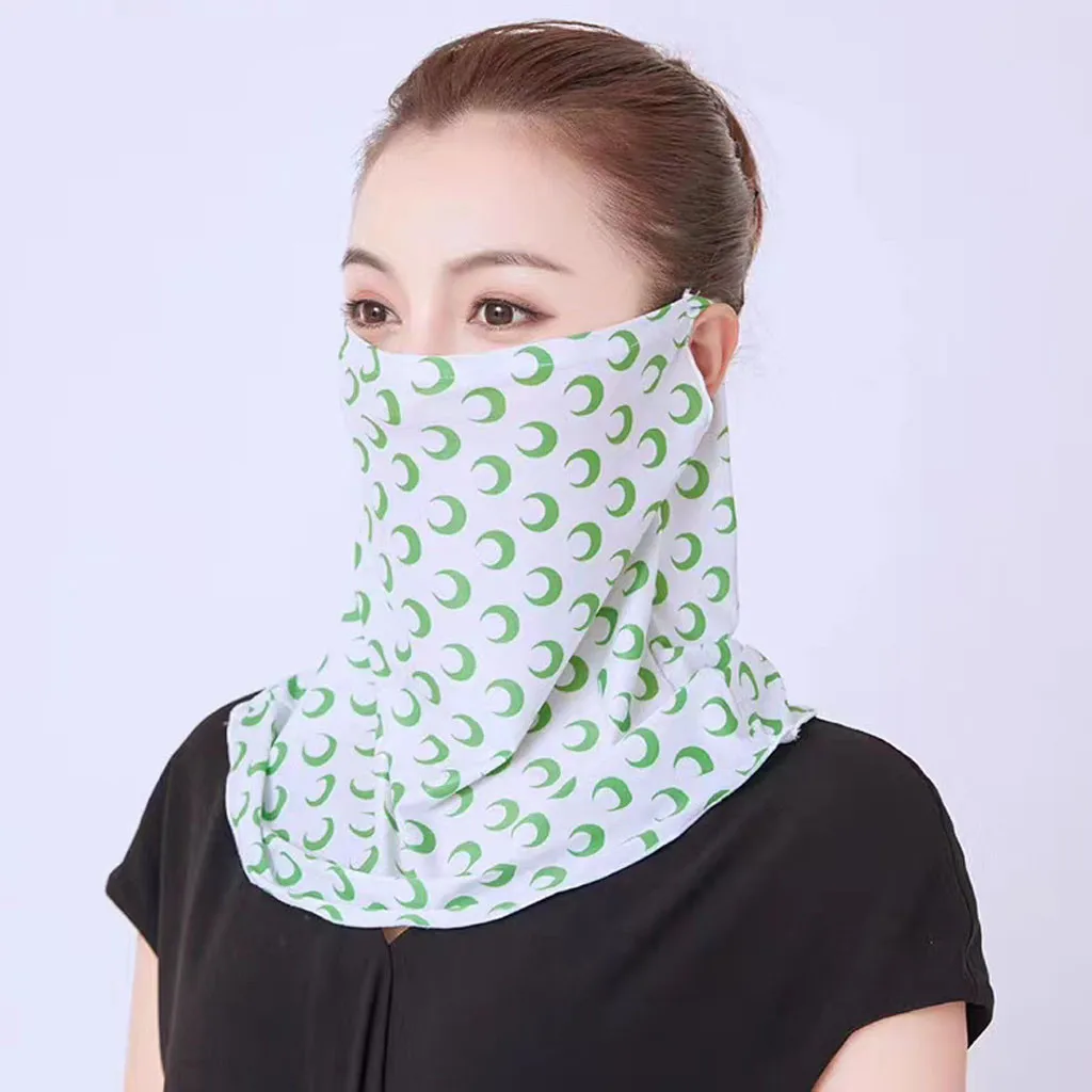 Шифоновая защитная маска для лица лета женский шарф маски езды на велосипеде