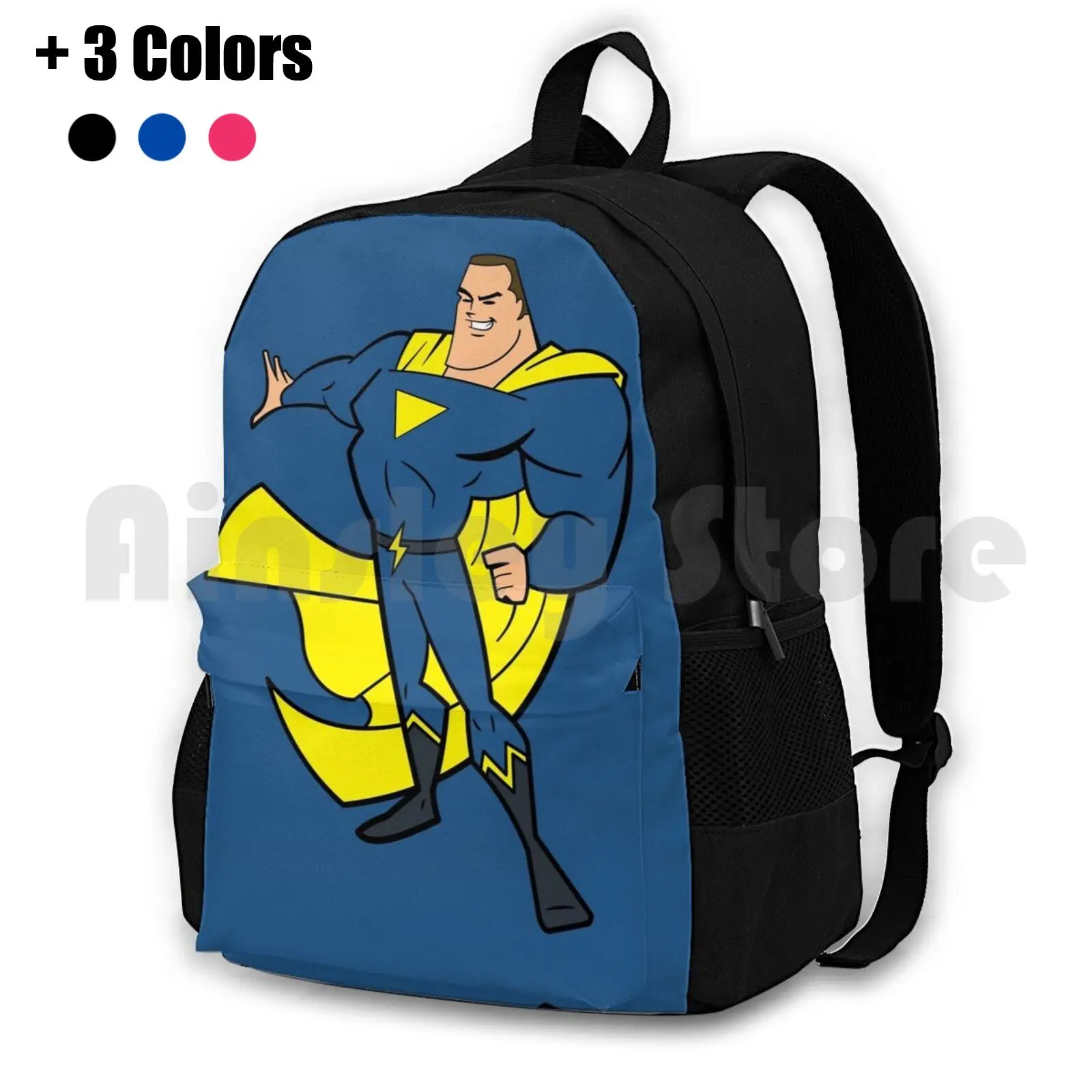 

Superhero Outdoor Hiking Backpack Riding Climbing Sports Bag Superhero Super Hero Muscular Strong Brave