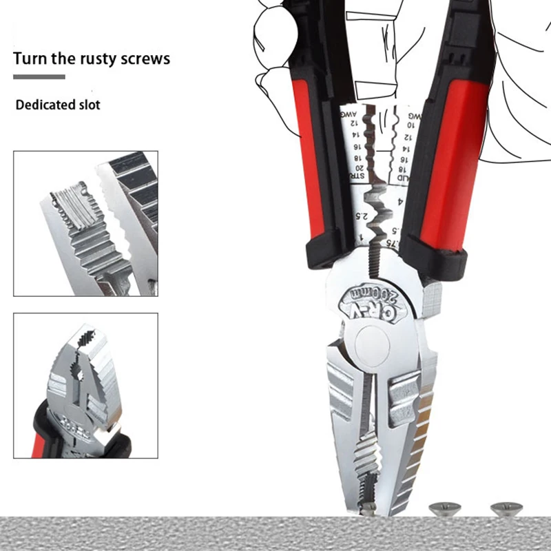 Многофункциональные кусачки из легированной стали 7 в 1 для зачистки проводов