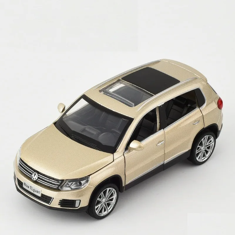 Высокая имитация 1:32 Tiguand SUV из сплава игрушка модель автомобиля музыкальный мигающий шесть открываются двери литой металл для детей игрушки