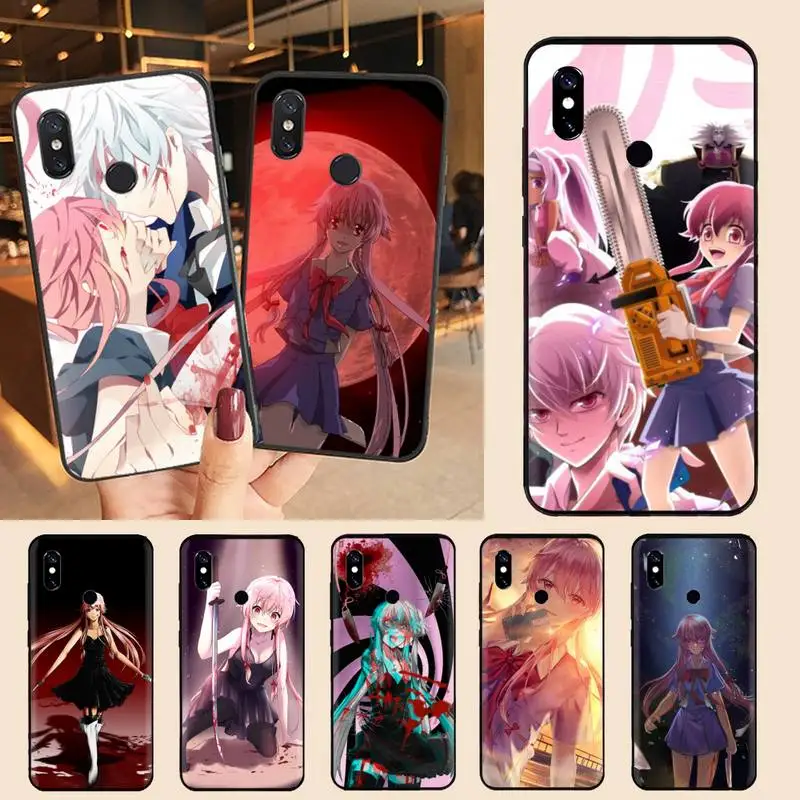 

Future Diary Mirai Nikki anime Phone Case For Xiaomi Redmi note 7 8 9 11 t s 10 A pro lite funda shell coque cover