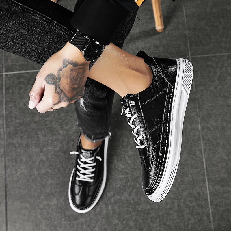 

Casual Shoes Man White Men Casual Shoes Sneakers Fashion Light Breathable Mens Causal Comfortable Leather 2020 Men's